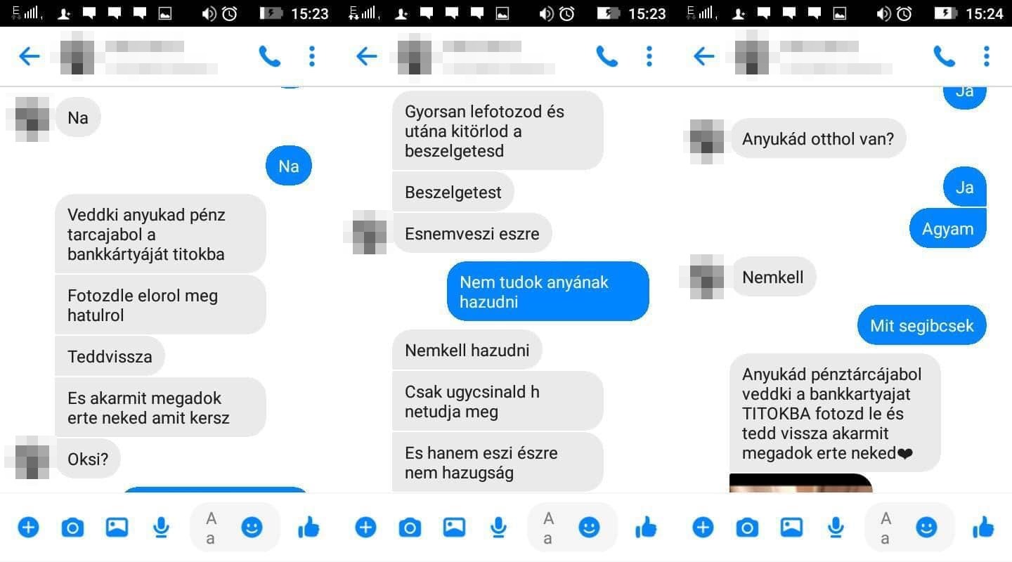Bankkártya-adatok kicsalása gyermekektől