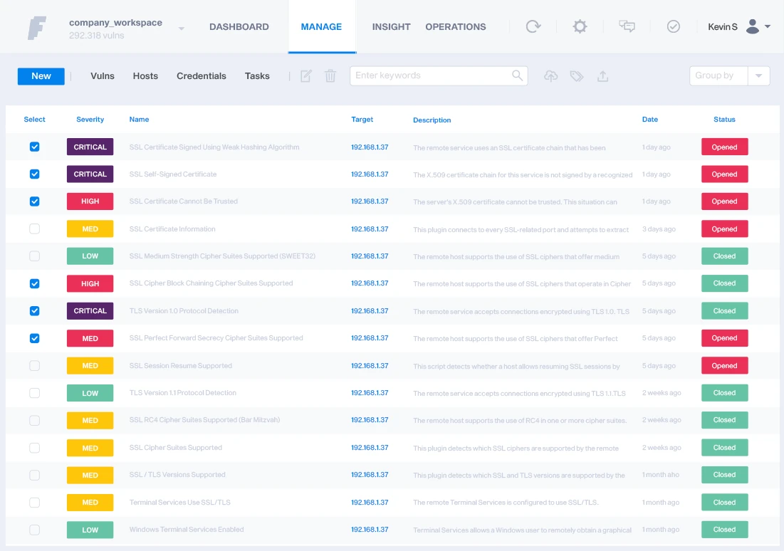 Faraday Vulnerability Management