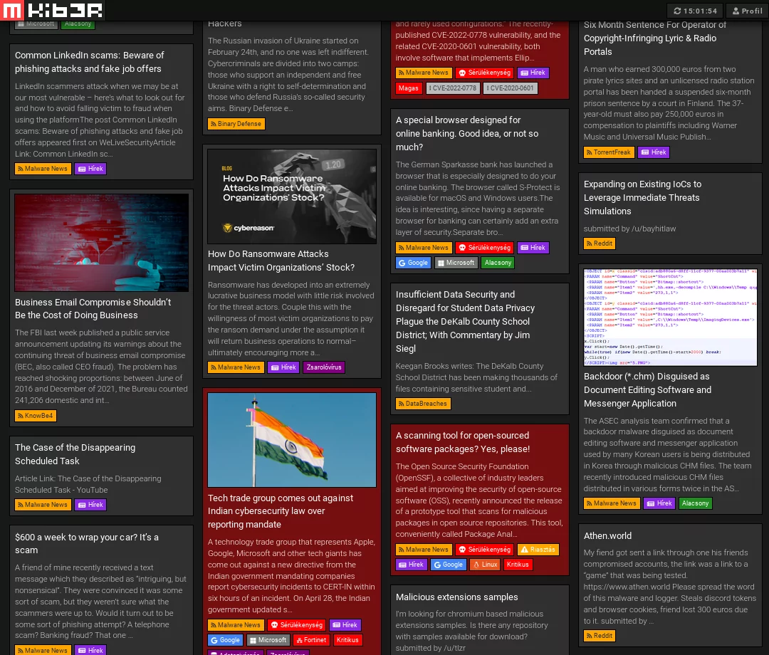 KIB3R Cyber Threat Intelligence System