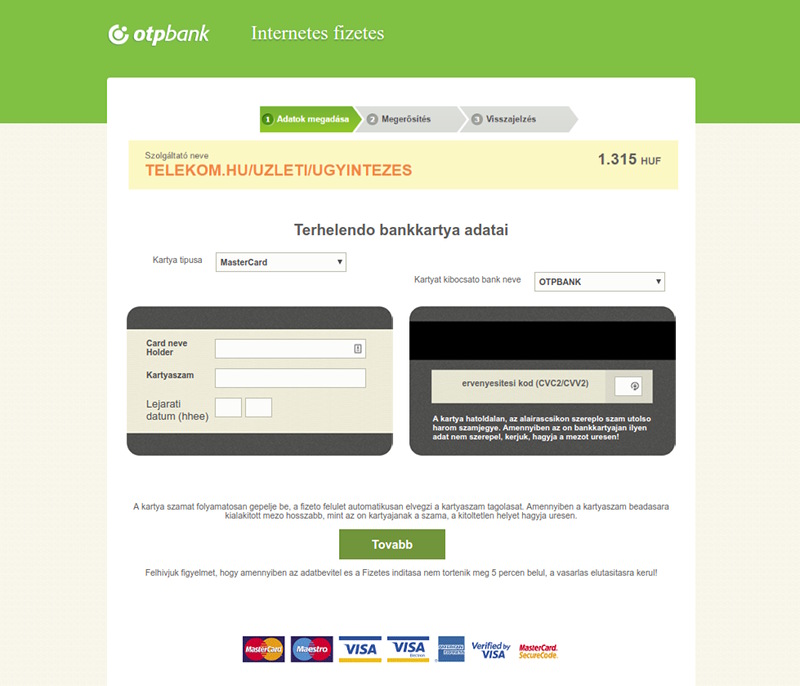 OTP phishing page